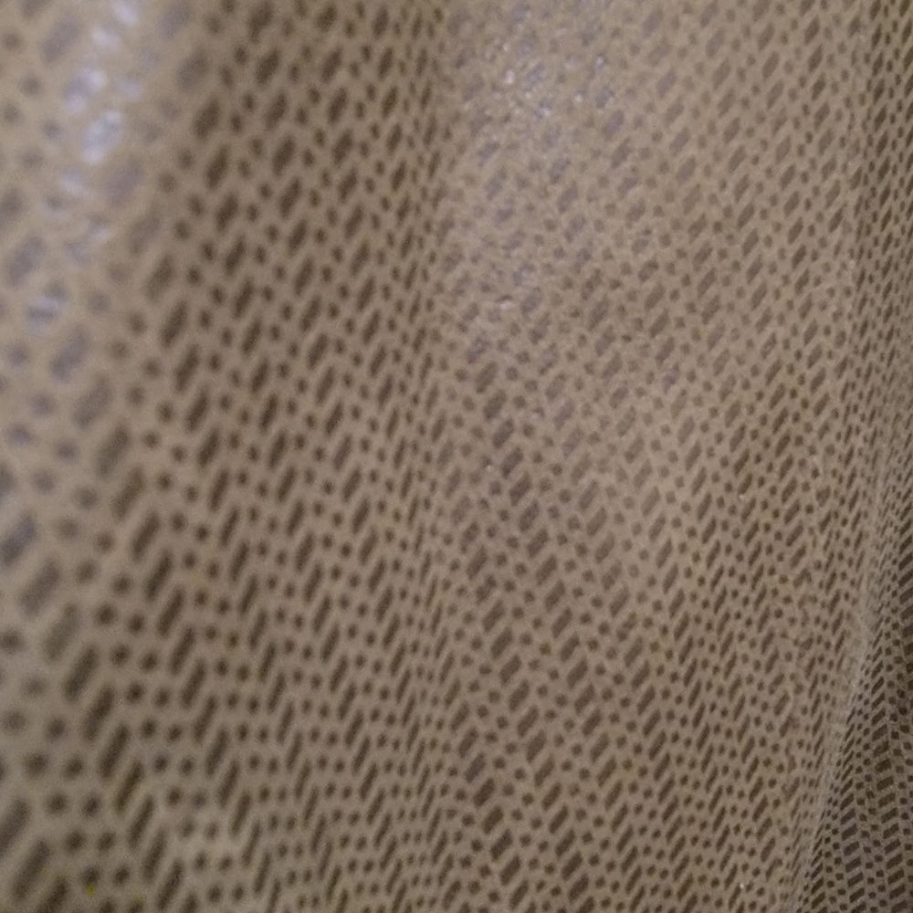 Olive Green Patterned Leather Jacket - image 4